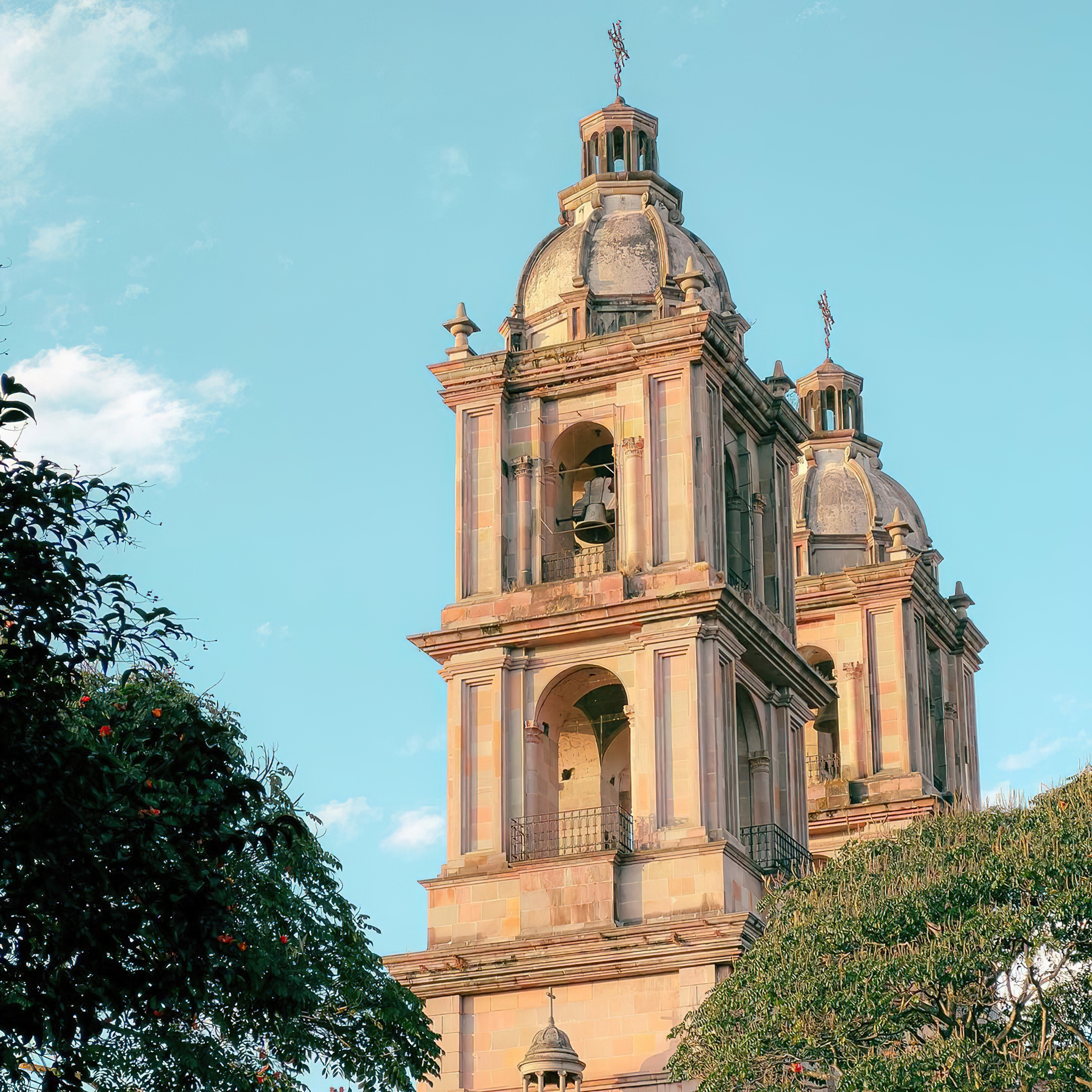 Beautiful view of the church in Valle de Bravo in Mexico